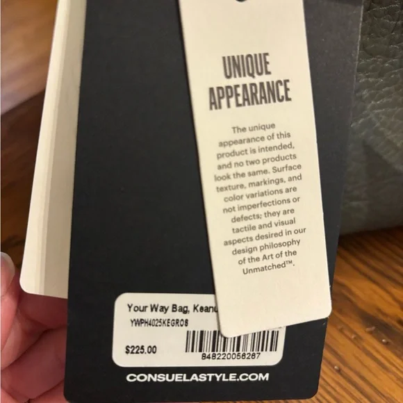 Consuela Keanu Your Way Bag Gray Pebbled Leather with Cherry Charm - Picture 5 of 7